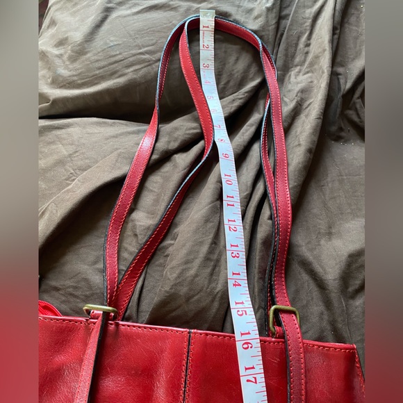 Dallaiti Design genuine leather red shoulder/backpack - Picture 10 of 13